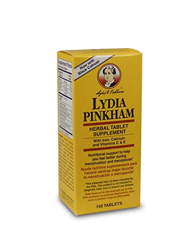 Lydia Pinkham Herbal Supplement Tablets for Menstruation and Menopause Support, 150 Count Lydia Pinkham