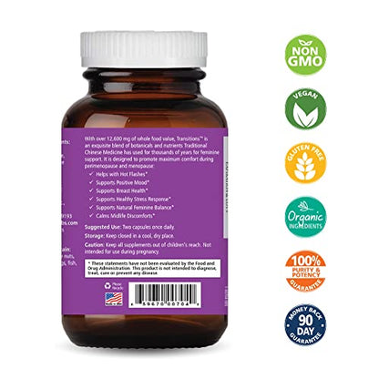 Pure Essence Labs Transitions Vitamins for Women, Natural Menopause Relief Supplement PURE ESSENCE LABS
