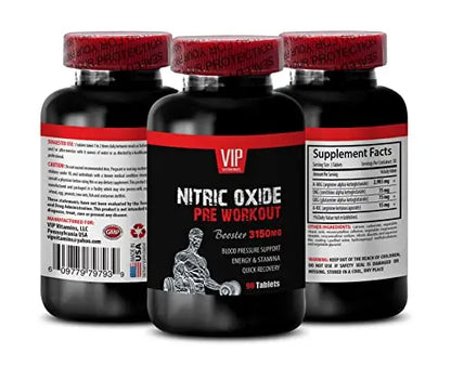 Nitric Oxide powder with L-arginine and L-glutamine - Nitric Oxide Pre-Workout Booster VIP VITAMINS
