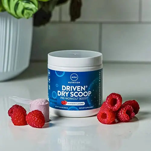 MRM Nutrition Driven Dry Scoop Pre-Workout Powder| Sour Berry Flavored| Pure Ingredients MRM