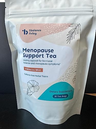 1Balance Living Menopause Support Tea: Cooling Hibiscus Mint, Perimenopause 1Balance Living