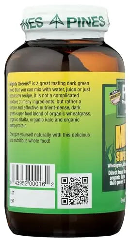 Pines Organic Mighty Greens Superfood Blend, 8 Ounce Pines buy supplements Au