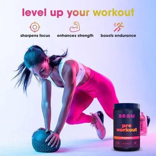 BEAM Be Amazing Vegan Pre-Workout Powder | Energy Booster Powdered Drink with All BEAM