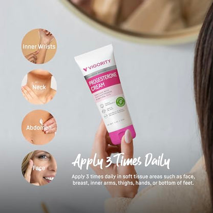Progesterone Cream for Women Menopause Relief: Natural Bioidentical Progesterone Cream Vigority