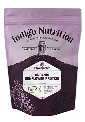 Indigo Herbs Organic Sunflower Seed Protein Powder 500g | Plant Based Protein | Vegan Indigo Herbs