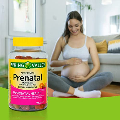 Spring Valley Prenatal Multivitamin Gummies, 90 Ct Bundle with Exclusive Vitamins & Minerals Idea Shop USA