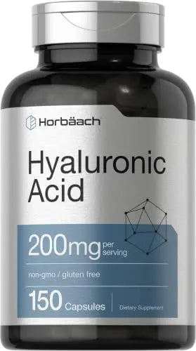 Hyaluronic Acid Supplement | 200 mg | 150 Capsules | Non-GMO and Gluten Free Supple Horbäach