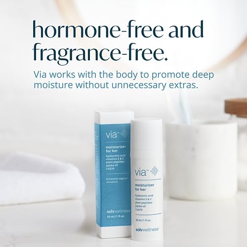 Solv Wellness Via Vaginal Moisturizer Cream for Women, Non-Hormonal, Water-Based, Made via