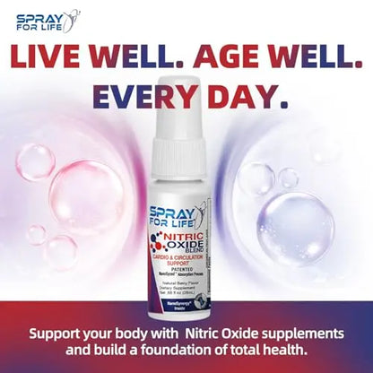 Spray For Life Nitric Oxide Blend Spray Supplements, Sublingual Nitric Booster Support Spray For Life