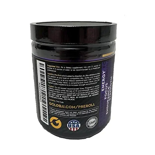 Gold BJJ PreRoll - Jiu Jitsu Pre Workout Supplement for Energy, Focus, and Endurance Gold BJJ