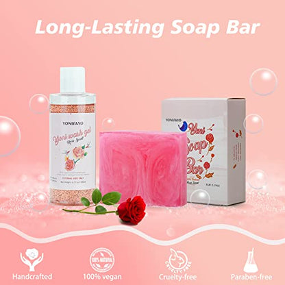 Yoni Wash & Yoni Oil & Yoni Soap for Women Set, 5.29oz Yoni Soap Bar, 2 * 30ml Feminine Oil, 6.7 fl.oz yonisayo