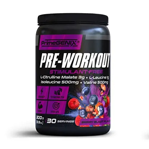 PrimeGENIX Stimulant-Free Pre Workout Powder for Men and Women - Energy Boost Drink PrimeGENIX