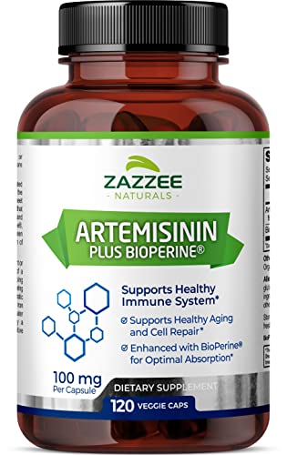 Zazzee High Absorption Artemisinin, 100 mg per Capsule, 120 Vegan Capsules, with 5 mg Zazzee