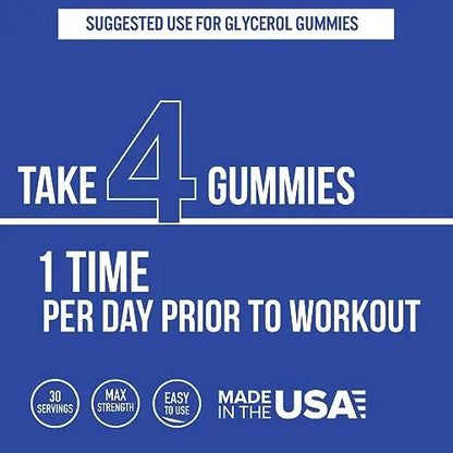 VitaPatch Premium Grade Glycerol Gummies Stim Free Pre Workout - Intense Pump VitaPatch