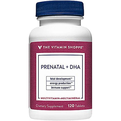 The Vitamin Shoppe Prenatal + DHA Multivitamin, Supports A Healthy Pregnancy & Fetal Development The Vitamin Shoppe