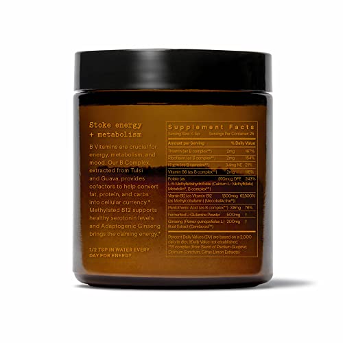 Moon Juice Ting - Vitamin B Complex Powder Supplement - Methylated B12, Folate, Ginseng, L-Glutamine & B Vitamins, Caffeine Free Energy & Digestion Support, Sugar Free, Mango, 1.8 oz, 25 Servings Moon JuiceBuy Supplements Australia