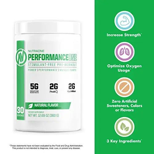 PerformanceOne Best Stimulant-Free Pre Workout Powder by NutraOne for Women and Men NutraOne Nutrition