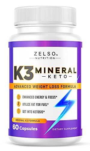 Zelso K3 Mineral Capsules - 60 Count, Advanced Ketogenic Weight Loss and Energy Support Formula ZELSO