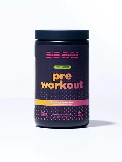 BEAM Be Amazing Vegan Stim Free Pre-Workout Powder | Energy Booster Powdered Drink BEAM
