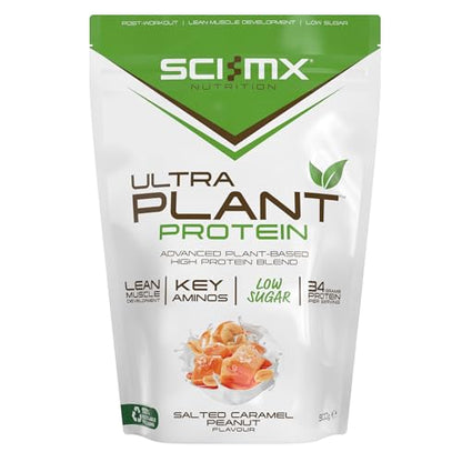 SCI-MX Ultra Plant - Salted Caramel Peanut Flavour Vegan Protein Powder Blend + Vitamin B Complex SCI-MX