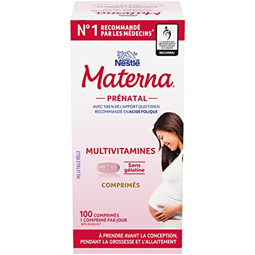 Materna Nestle Prenatal Postpartum Vitamin & Mineral Supplement 100 Tablets Materna