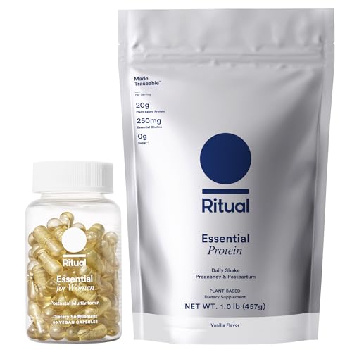Ritual Postnatal Multivitamin and Protein Duo with Postnatal Vitamins and Organic Vanilla Protein Powder 20g Ritual