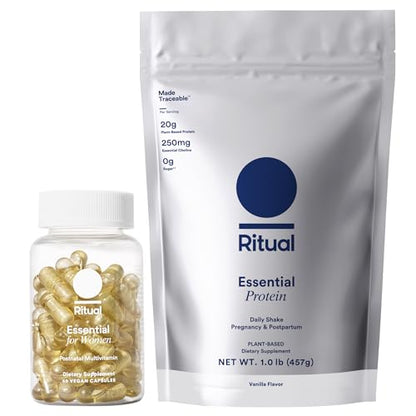 Ritual Postnatal Multivitamin and Protein Duo with Postnatal Vitamins and Organic Vanilla Protein Powder 20g Ritual