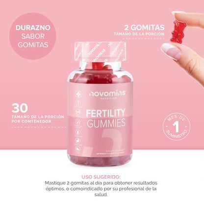Novomins Fertility Gummies - Fertility Supplements for Women Trying to Conceive–25 Essential Vitamins Novomins