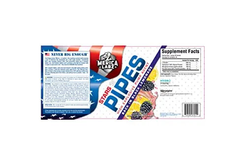 'Merica Labz Stars 'N Pipes High Explosive Pump Agent, Stimulant-Free, 6G of L-Citrulline 'Merica Labz
