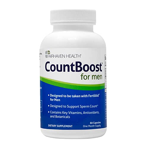 CountBoost for Men - Male Fertility Supplement to Support Count - with Ashwagandha, Maca Fairhaven Health
