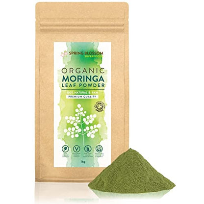 1KG Moringa Superleaf Powder Oleifera 100% Organic Raw Premium Quality Non-GMO Spring Blossom