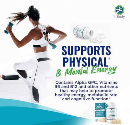 1 Body Brain Supplements for Memory and Focus - Support Healthy Brain 1 Body