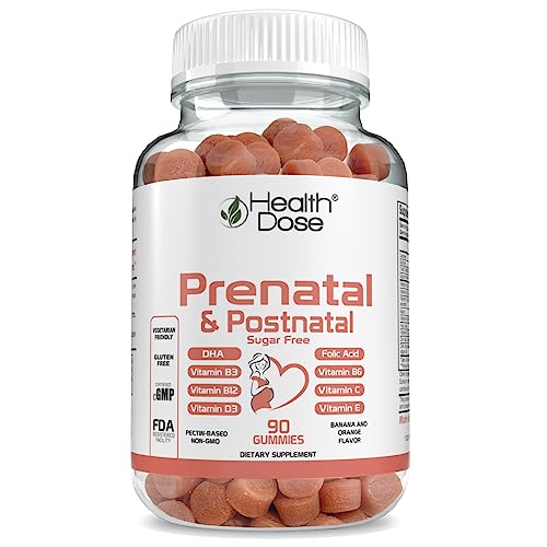Health Dose Prenatal & Postnatal Vitamins for Pregnant and Lactating Women, DHA & Folic Acid Health Dose