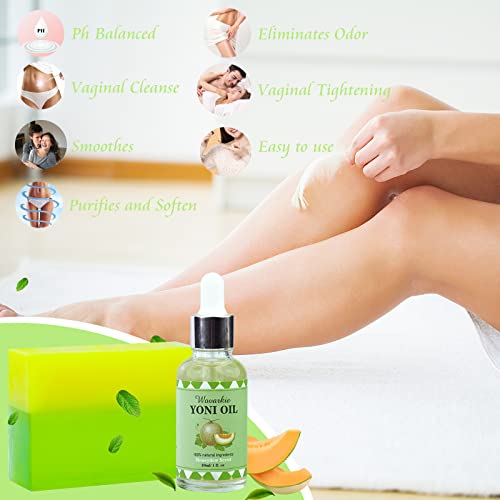 Yoni Soap Bars Yoni Wash & Yoni Oil Set Of 4, 2 * 5.29oz Handmade Vaginal Soap Feminine Wash Wovarkie