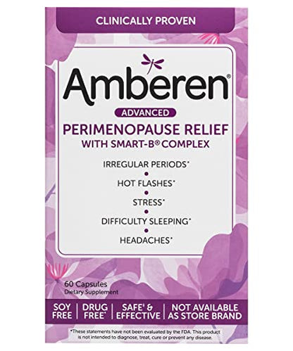 Amberen Perimenopause, Peri-Menopause Multi-Symptom Relief, Vitamin B, Vitamin E & Antioxidants Amberen
