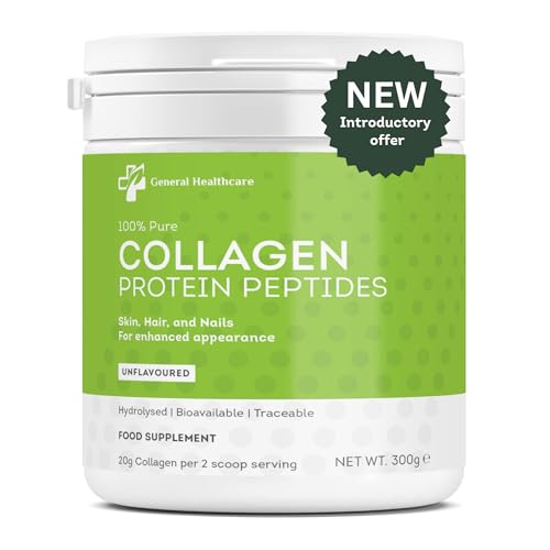 100% Pure Collagen Powder Protein Peptides - General Healthcare 300g Supplement General Healthcare