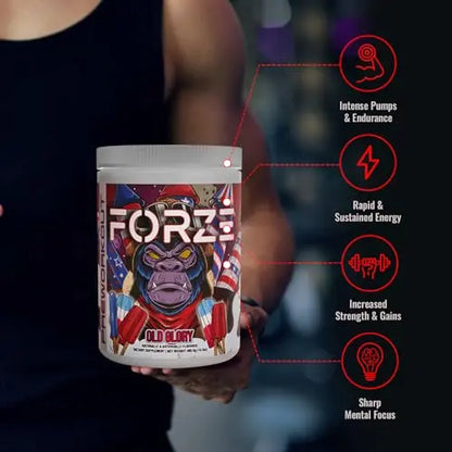 Forze Pre Workout Powder, Beta Alanine, L-Taurine & Dual-Source Caffeine for Sustained Forze