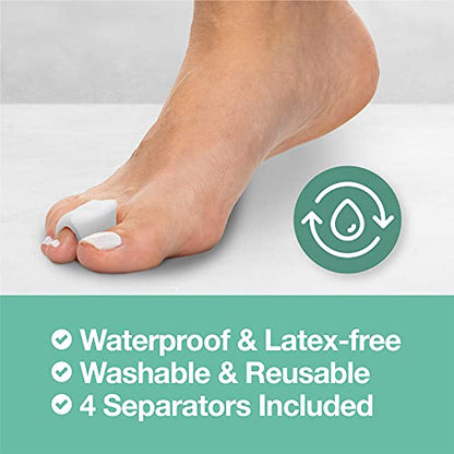 ZenToes Gel Toe Separators for Overlapping Toes, Bunions, Big Toe Alignm ZenToes