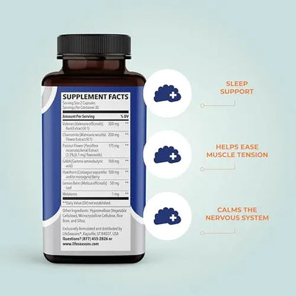 Rest-ZZZ - Powerful Sleep Support Supplement - Fall Asleep & Stay Asleep - Calms Nervous System LifeSeasons