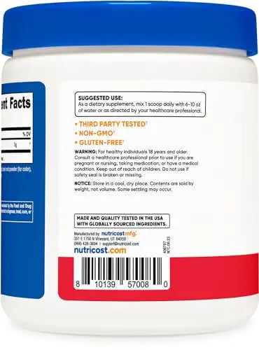 Nutricost L-Citrulline Malate 2:1 (300g) Fruit Punch - Workout Support, Muscle Performance Nutricost