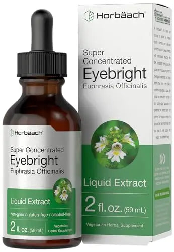 Eyebright Herb Supplement | 2 fl oz | Alcohol Free Drops | Super Concentrated Liquid Horbäach