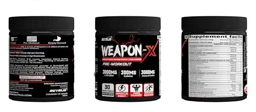 NutriJa Weapon-X Pre-Workout Powder with 21 Active Ingredients - 3 Best forms of Creatine NutriJa