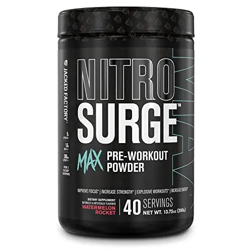 Jacked Factory Nitrosurge Max Nootropic Pre Workout Powder - Premium Pre Workout Jacked Factory