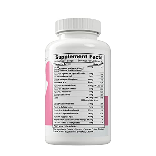 Earth's Creation Prenatal Multi Vitamin with DHA Dietary Supplement, 60 Softgels Earth's Creation