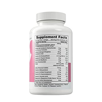 Earth's Creation Prenatal Multi Vitamin with DHA Dietary Supplement, 60 Softgels Earth's Creation