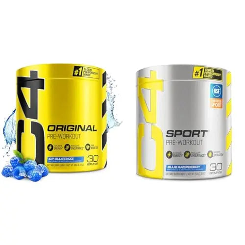 Cellucor C4 Original Pre Workout Powder ICY Blue Razz & C4 Sport Pre Workout Powder Cellucor