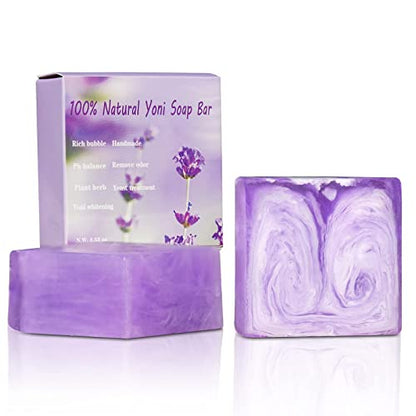 2 Packs Organic Yoni Soap Bars For Women Vaginal Wash, Handmade Yoni Bar Soap For Women Yoni Wash Vickoneer