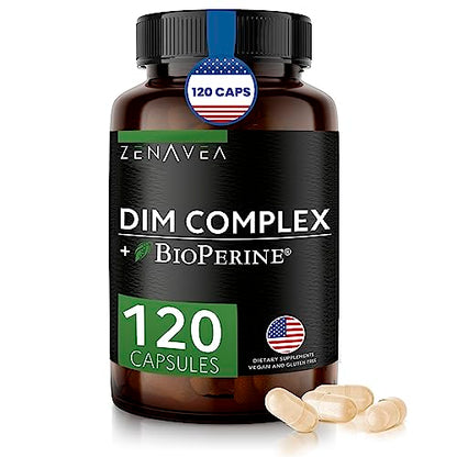 Zenavea Dim Supplement, Hormone Balance for Men with Dim & BioPerrine - Estrogen Blocker for Men Zenavea