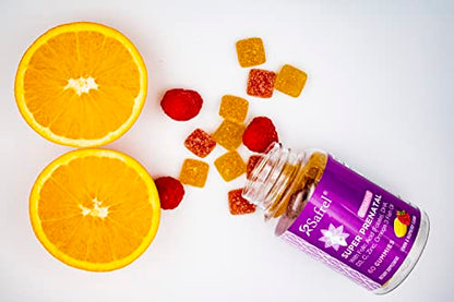 Safrel PreNatal and Post Pregnancy Gummy Vitamins, Lemon & Raspberry Lemonade Flavored Safrel